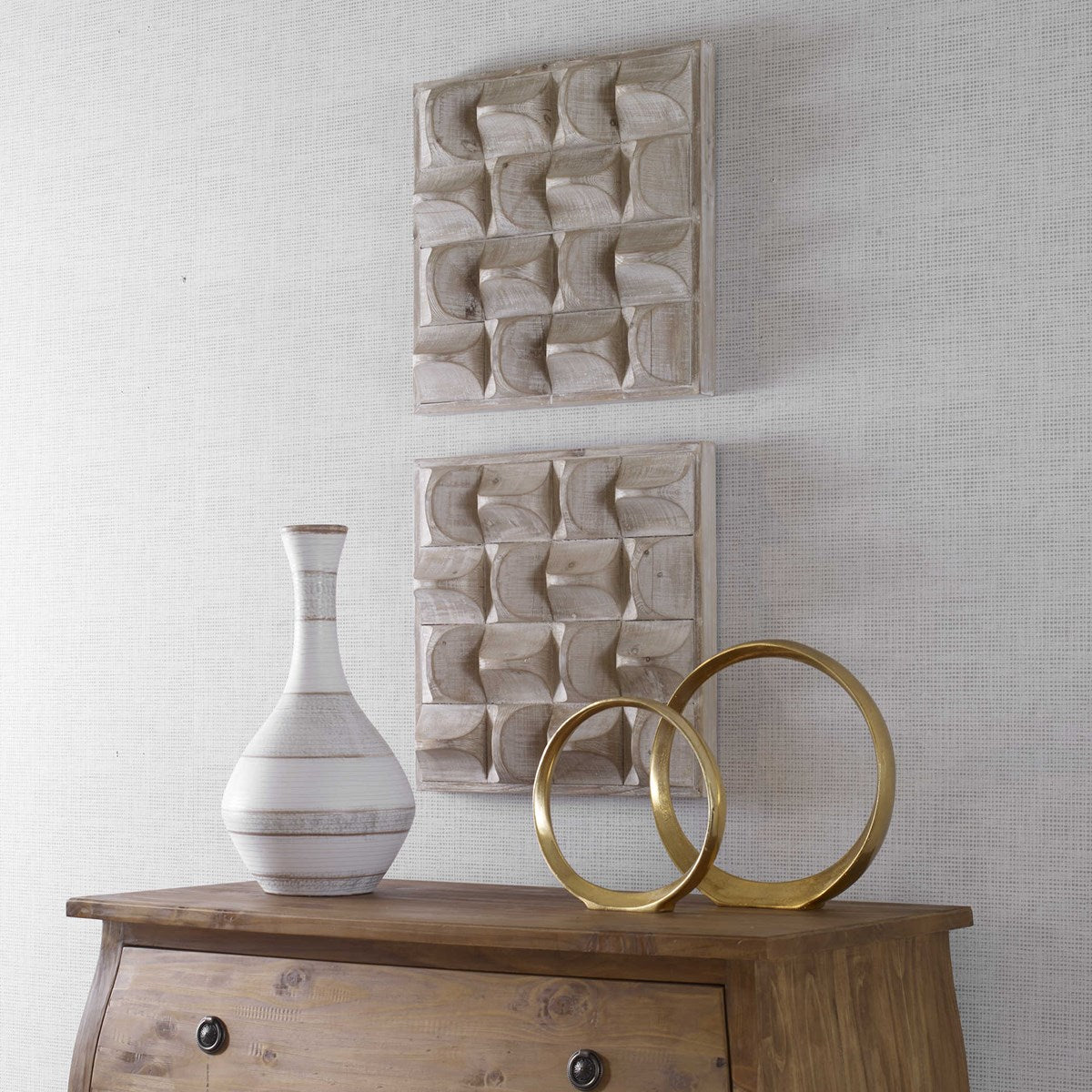 Maze 20 in. Wood Wall Decor - Natural