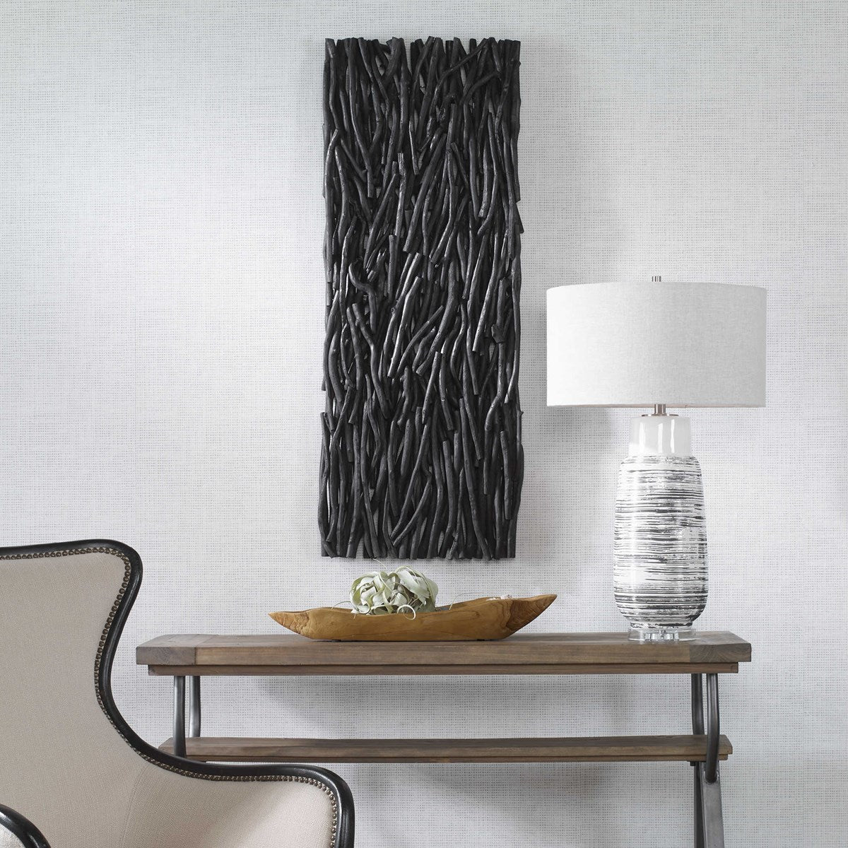 Balanced Teak 49 in. Wood Wall Decor - One Each