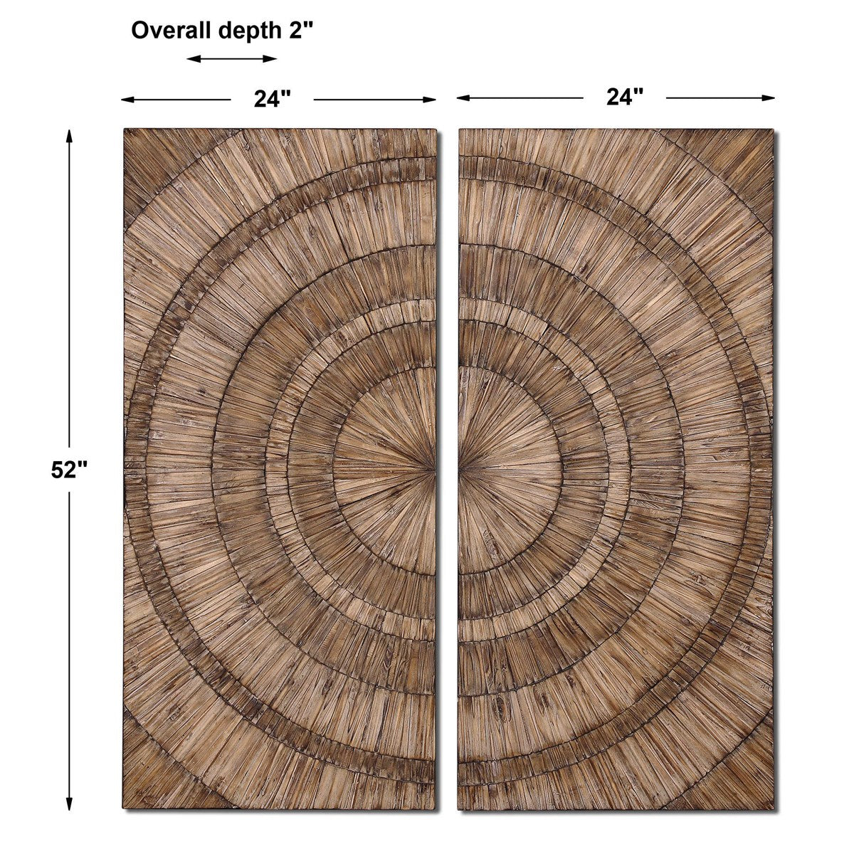 Othniel 52 in. Wood Wall Art - Set of 2