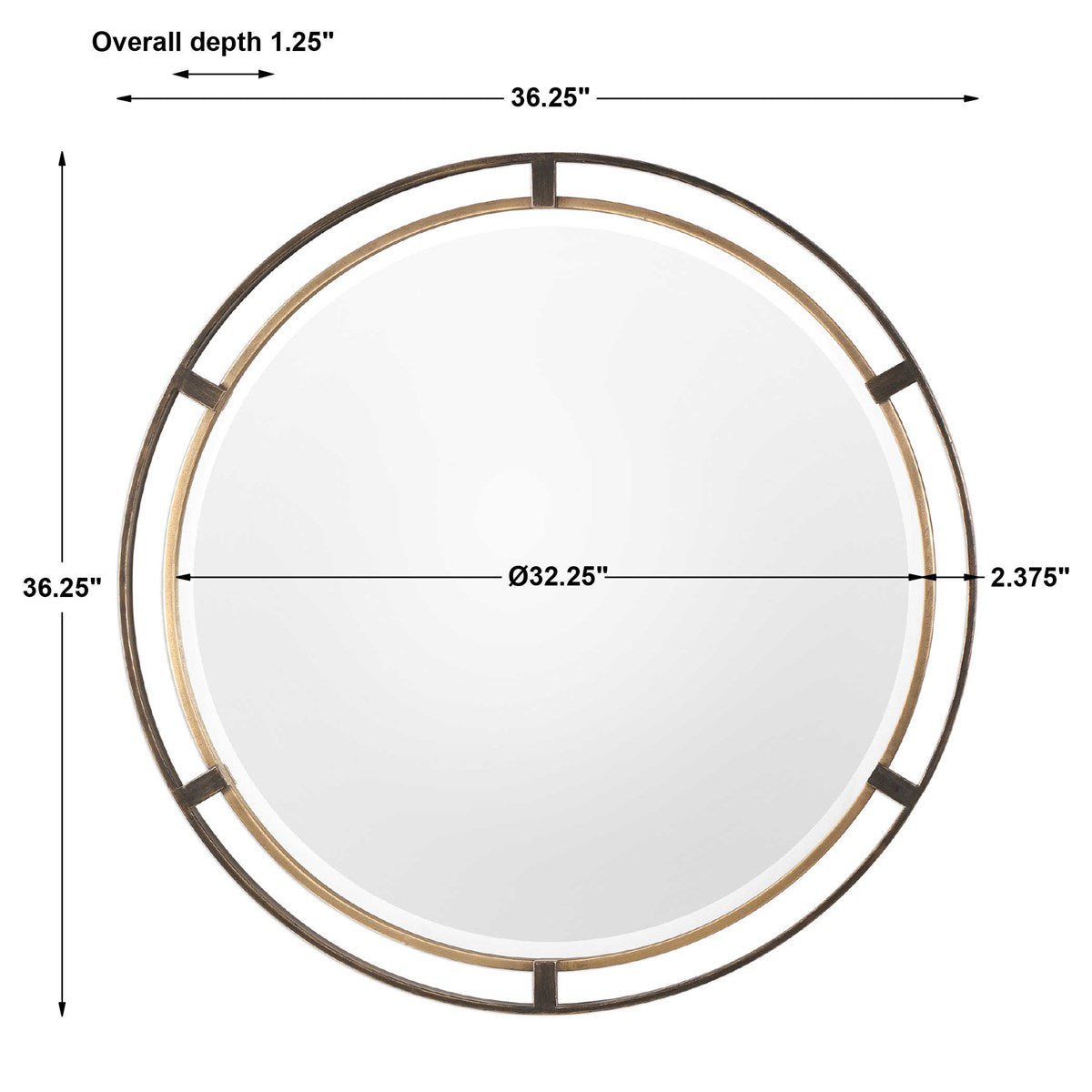 Mitzi 36 in. Round Mirror
