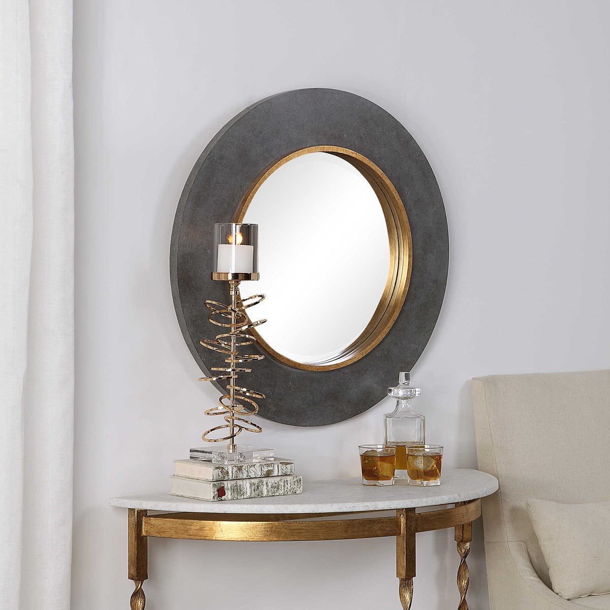 Colsen 30 in. Round Mirror