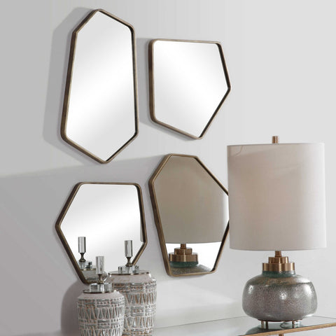 Nouvel 20 in. Gold Mirrors - Set of 4