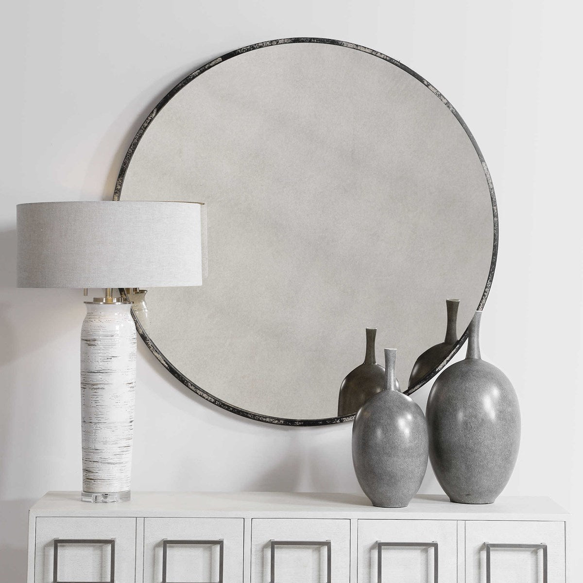 Jaxon 43 in. Antique Round Mirror