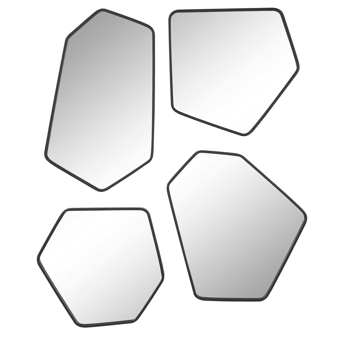 Nouvel 20 in. Black Mirrors - Set of 4