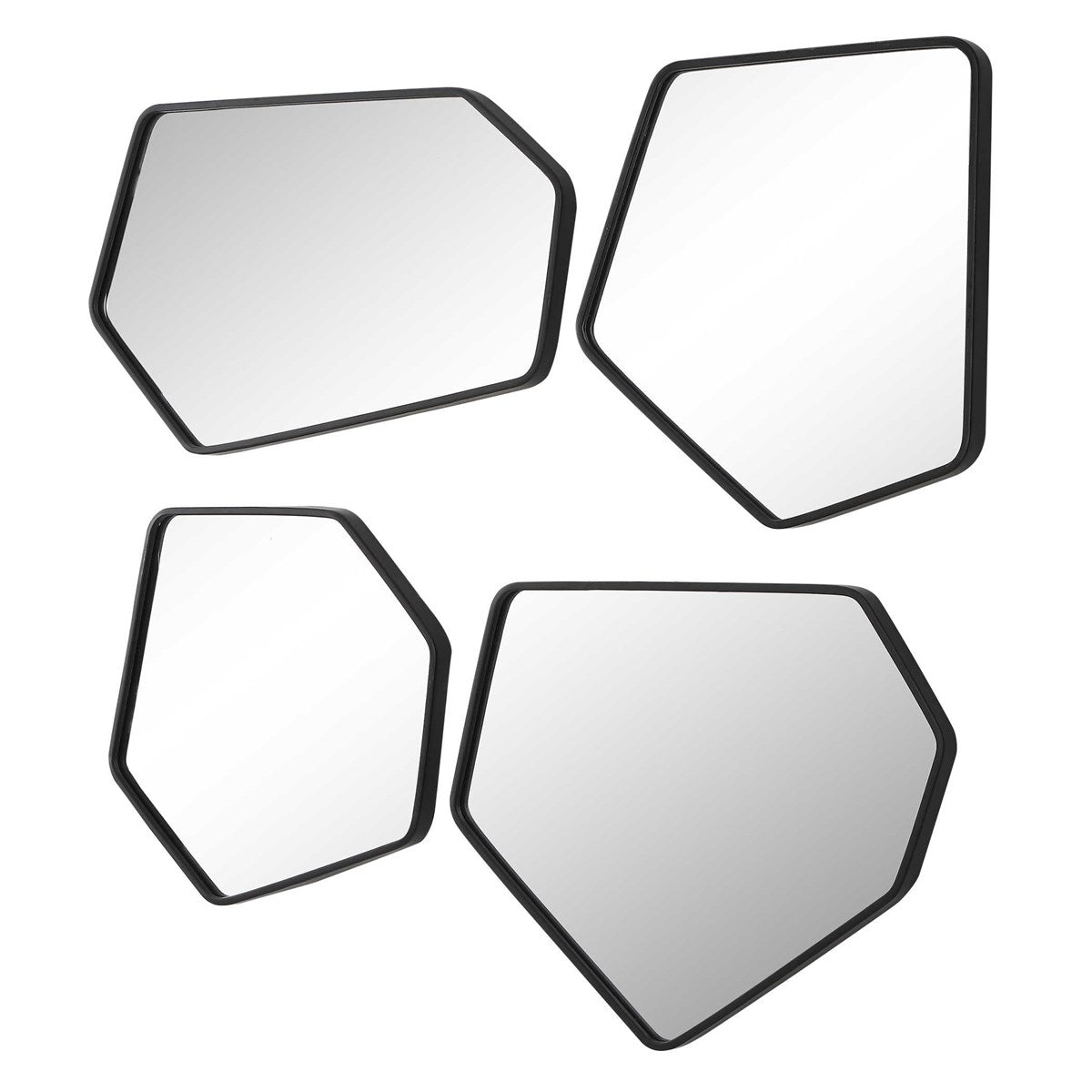 Nouvel 20 in. Black Mirrors - Set of 4
