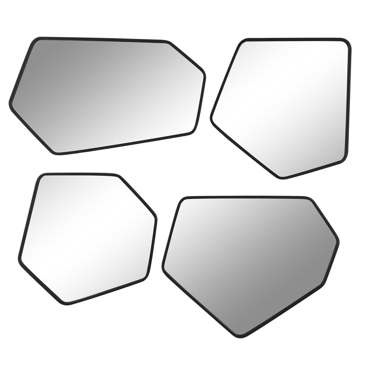 Nouvel 20 in. Black Mirrors - Set of 4