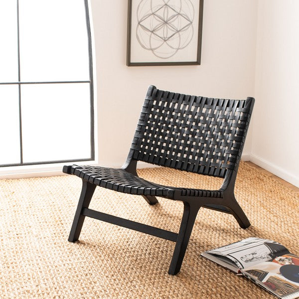 Blair Leather Accent Chair - Black