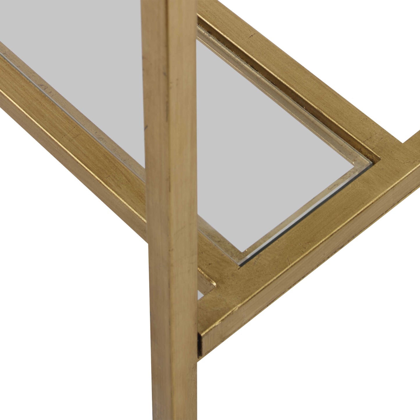 Gold Mirrored 60 in. Console Table