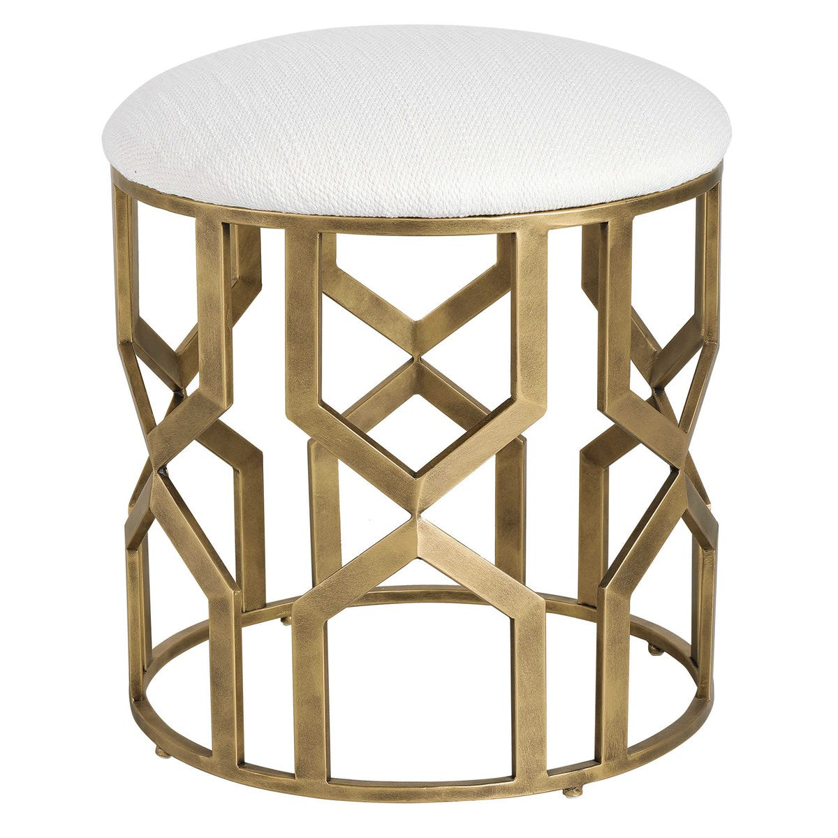 Trelio Solid Iron Base Accent Stool