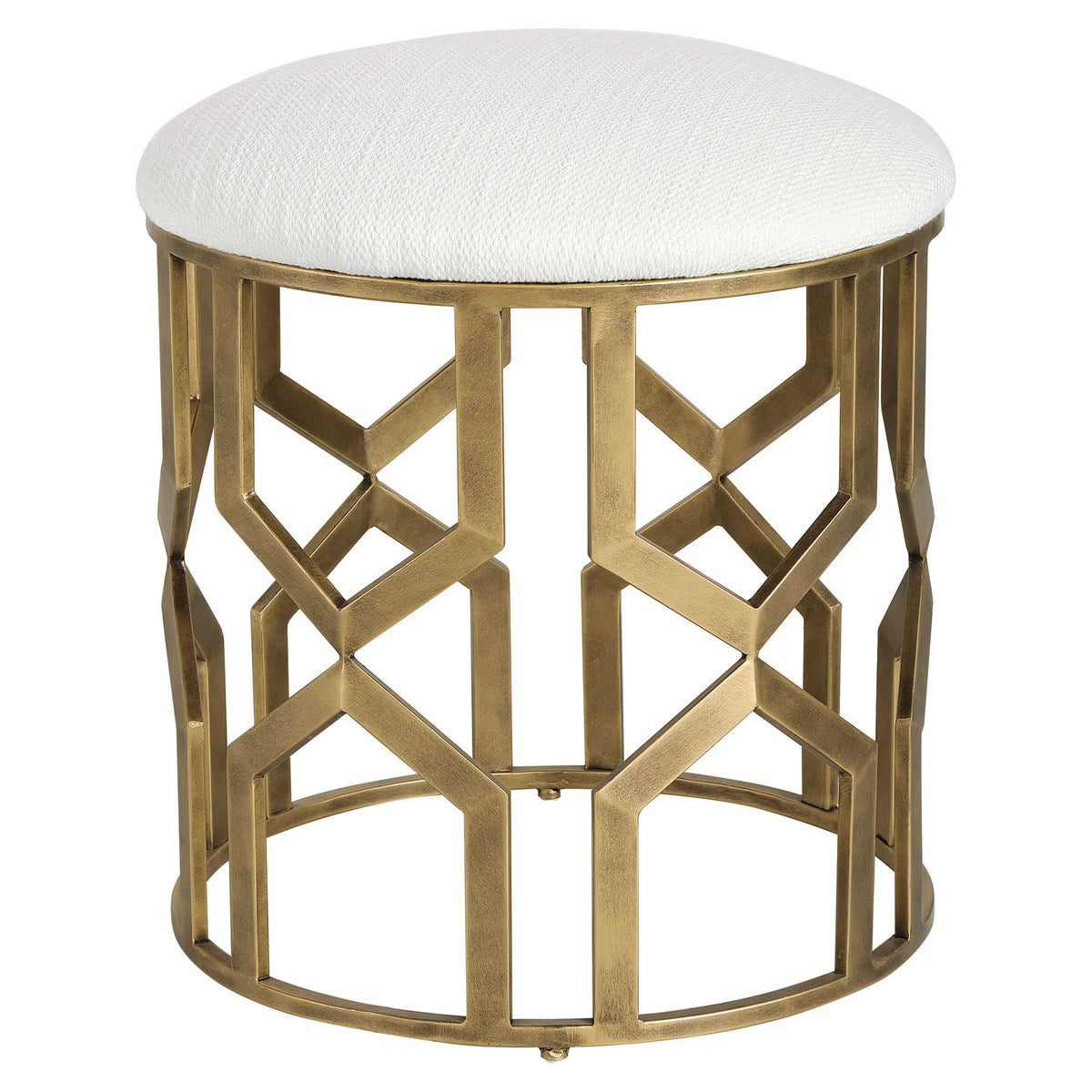 Trelio Solid Iron Base Accent Stool