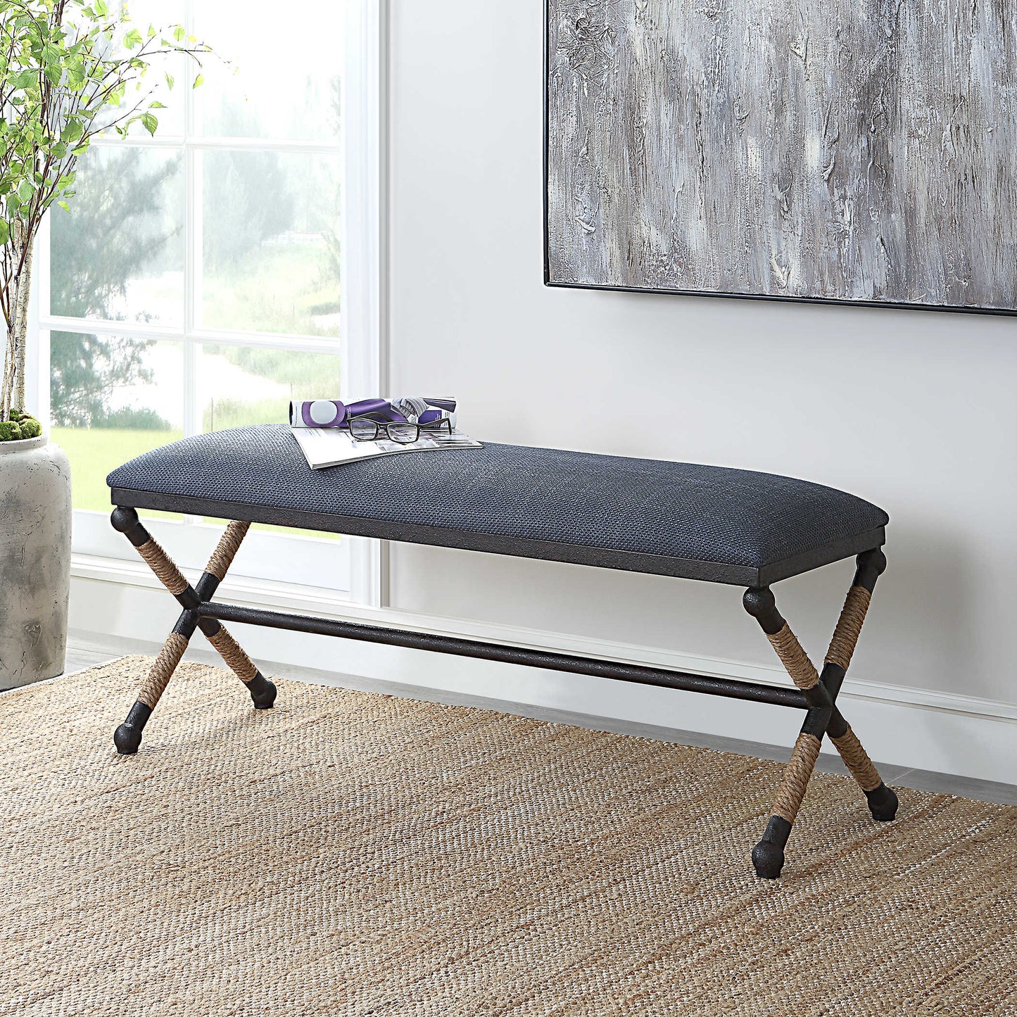Navy Blue Bench