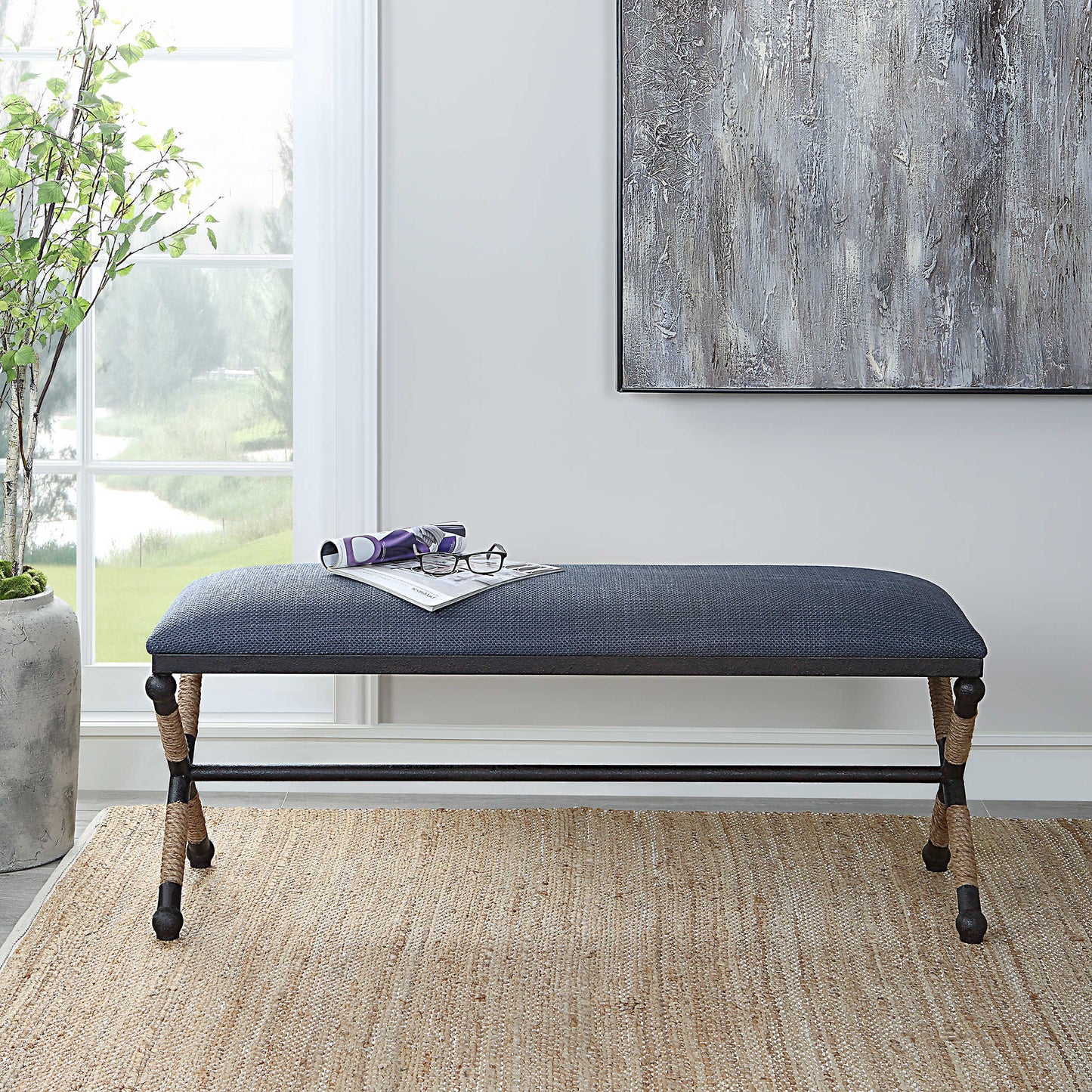 Navy Blue Bench