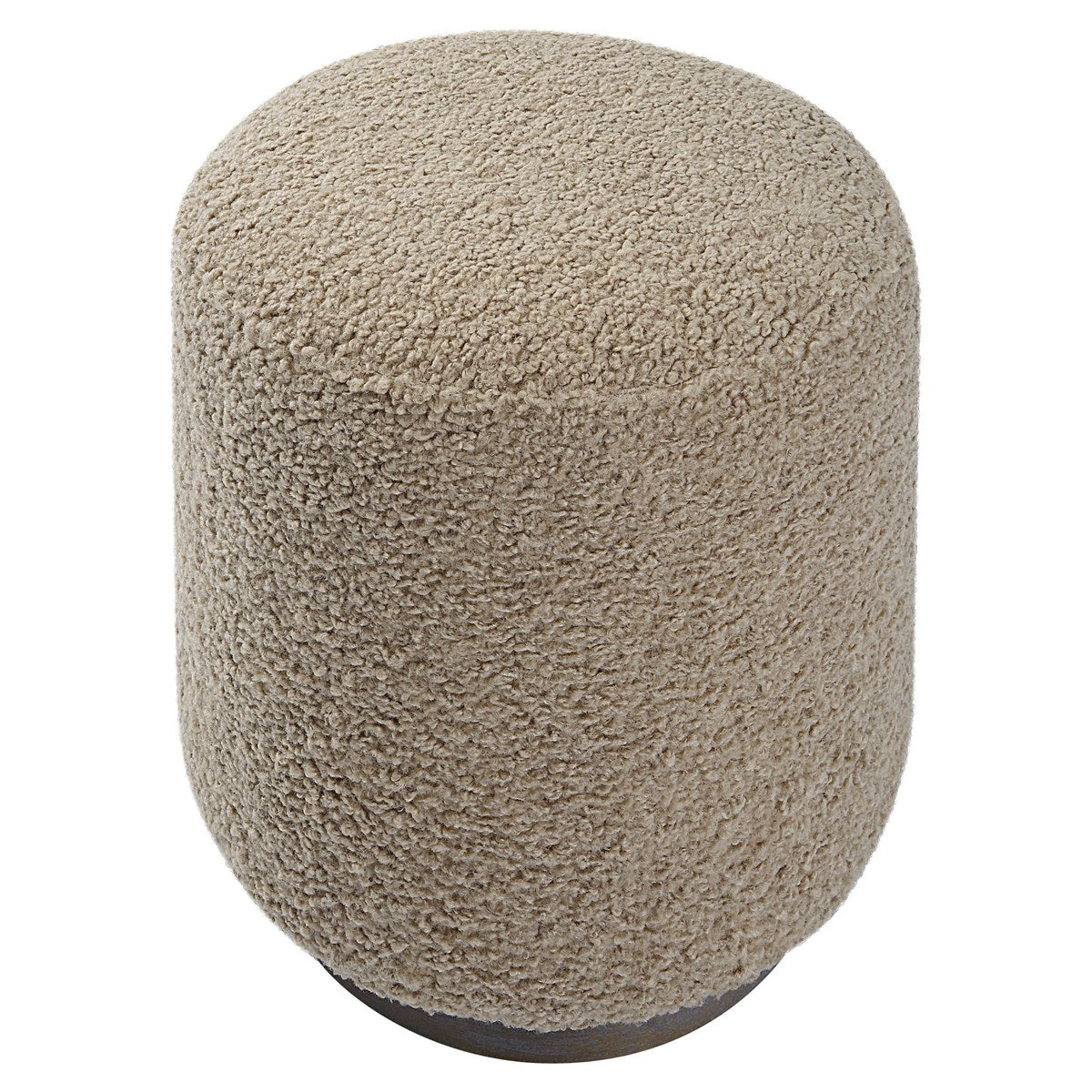 Eugenia Plush Ottoman - Latte