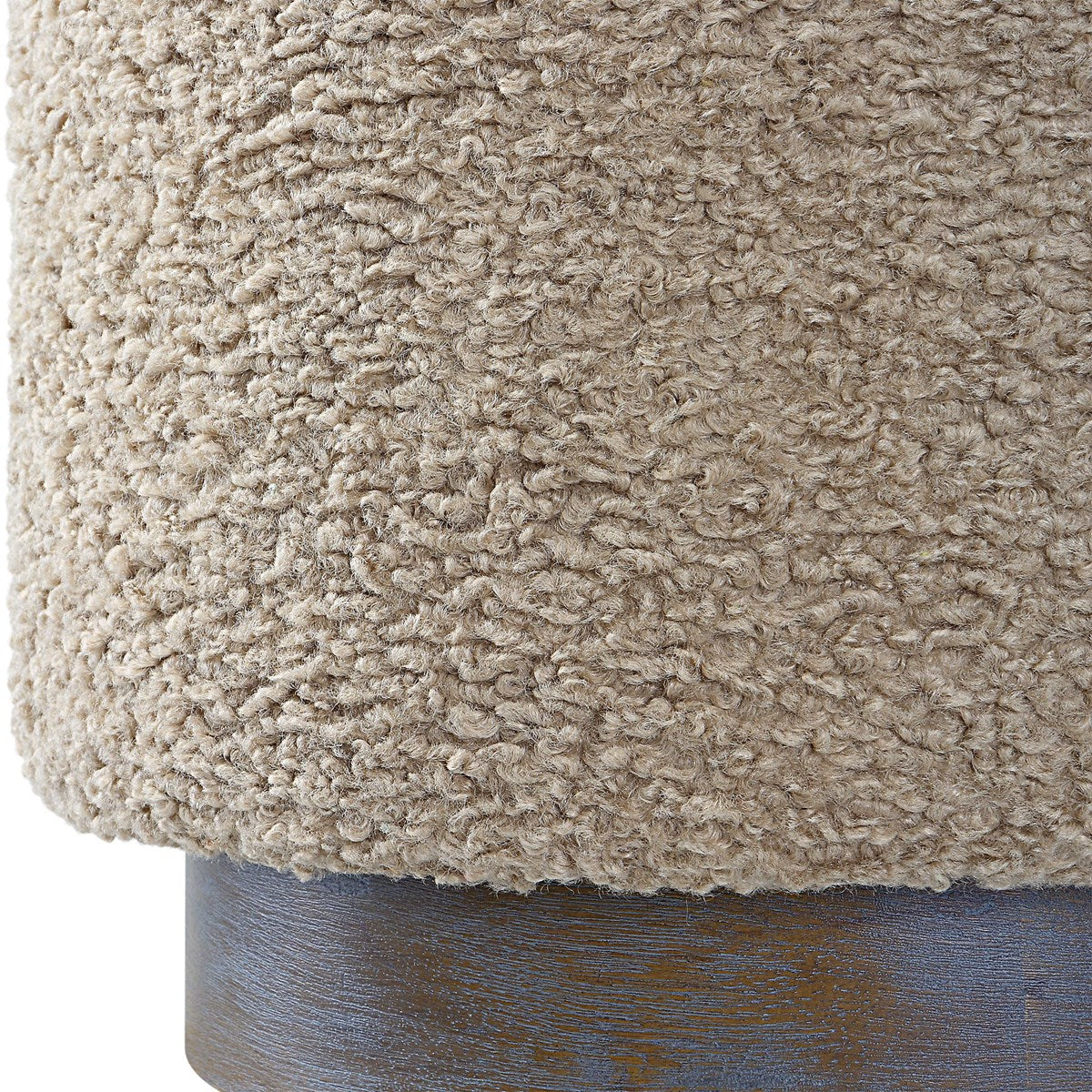Eugenia Plush Ottoman - Latte