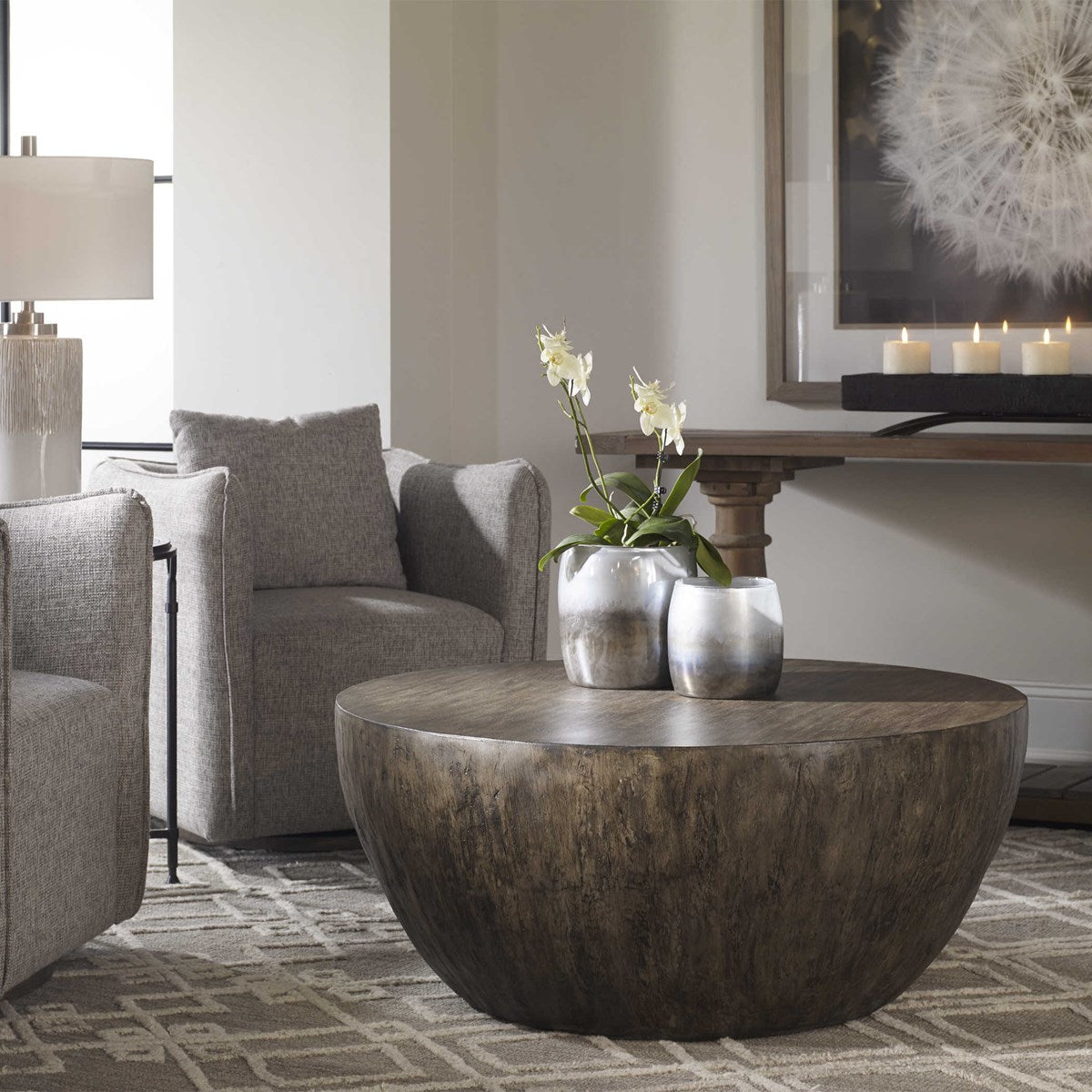Teresa 42 in. Mango Wood Veneer Coffee Table
