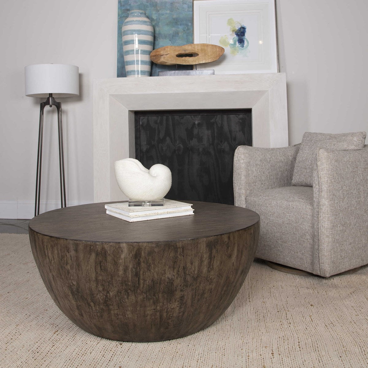 Teresa 42 in. Mango Wood Veneer Coffee Table