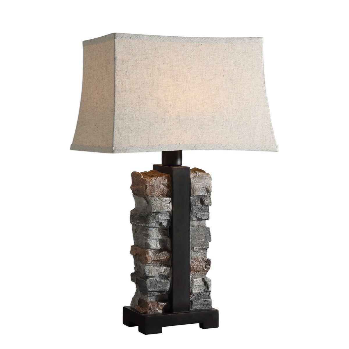 Stacked Stone 18 in. Table Lamp