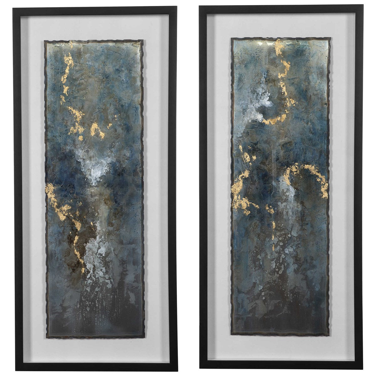 Glistering Stone 44 in. Framed Prints - Set of 2