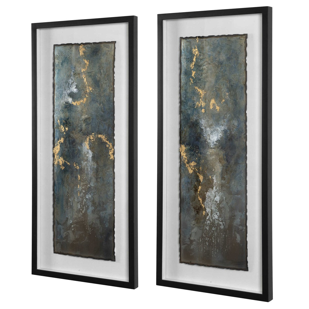 Glistering Stone 44 in. Framed Prints - Set of 2
