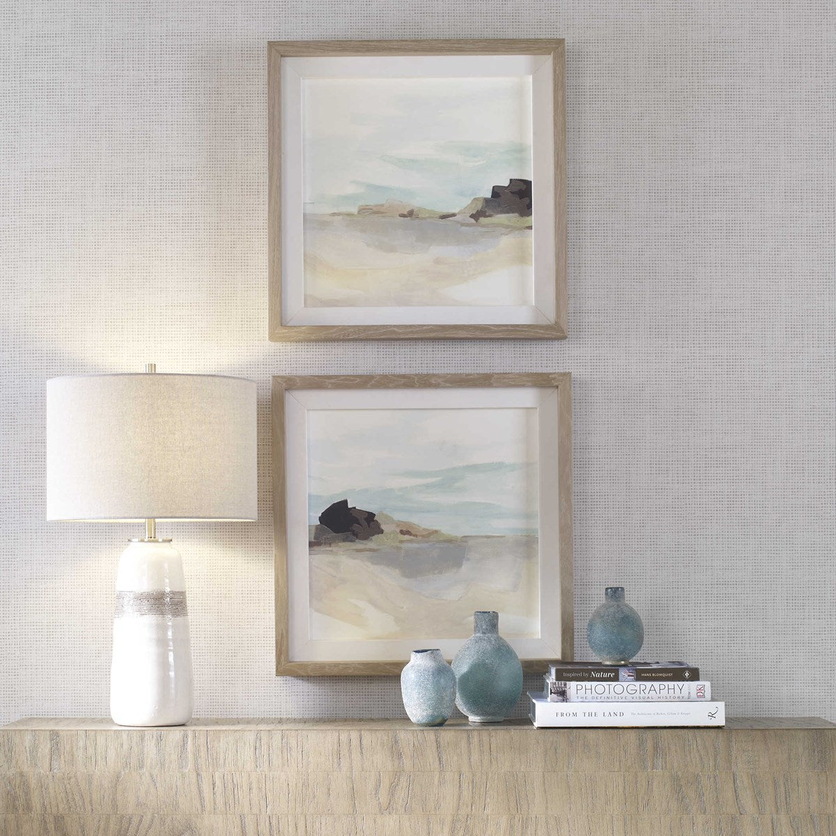 Calm Day 23 in. Framed Prints - Set of 2