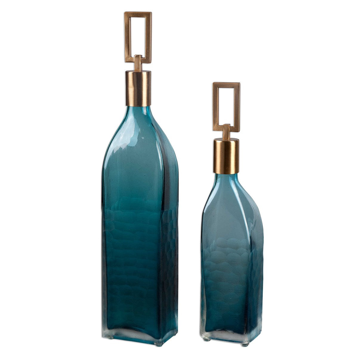 Marin Teal Bottles - Set of 2