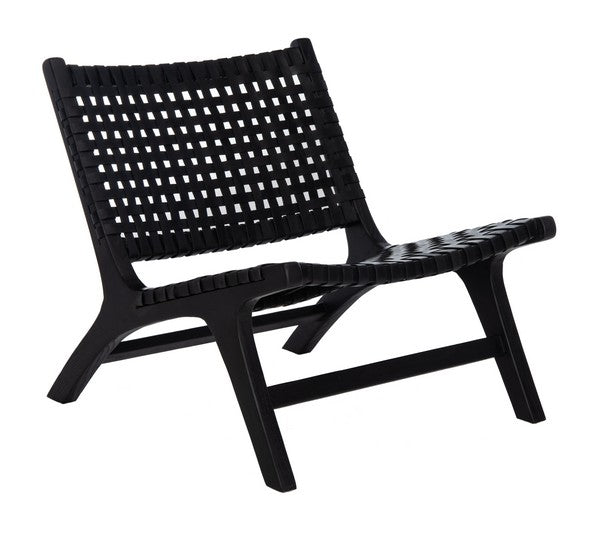 Blair Leather Accent Chair - Black