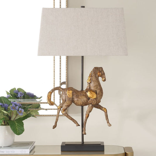 Retorbido 29 in. Horse Sculpture Table Lamp