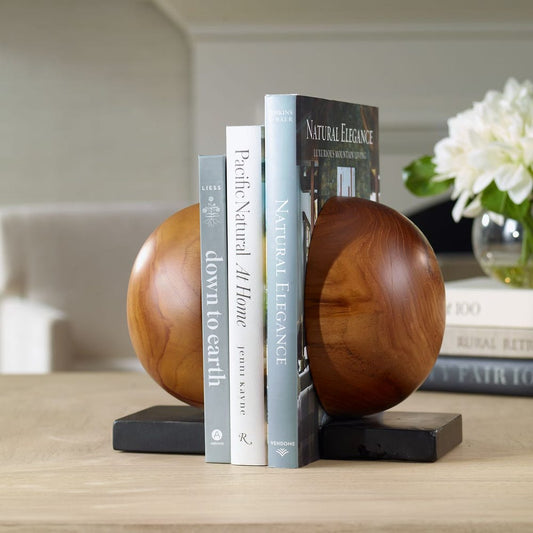 Sorrento Teak Wood Bookends - Set of 2