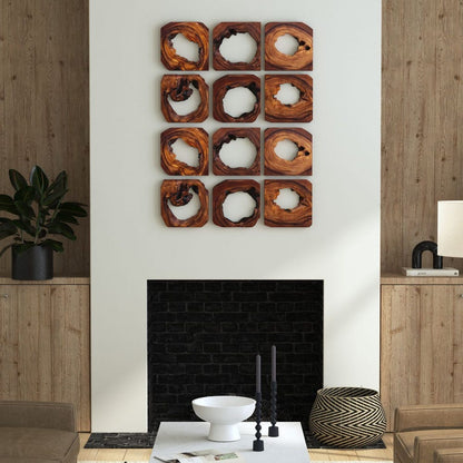 Caprera Suar Wood Wall Decor - Set of 6