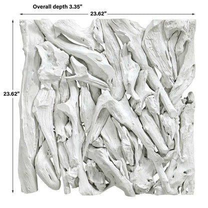 Sassari 24 in. Teak Branches Wall Decor