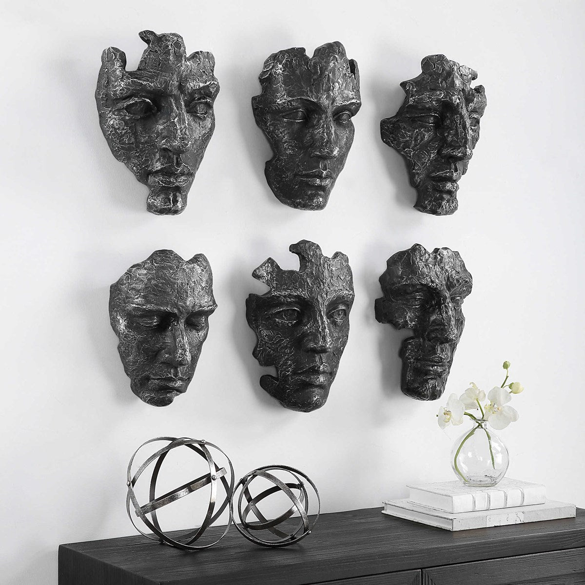 Mask 14 in. Wall Decor - Set of 6