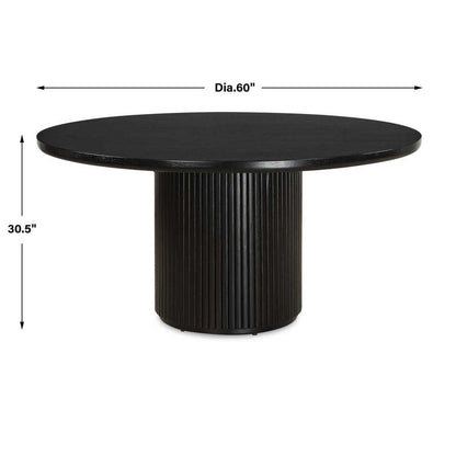 Fiernaz 60 in. Oak Wood Dining Table