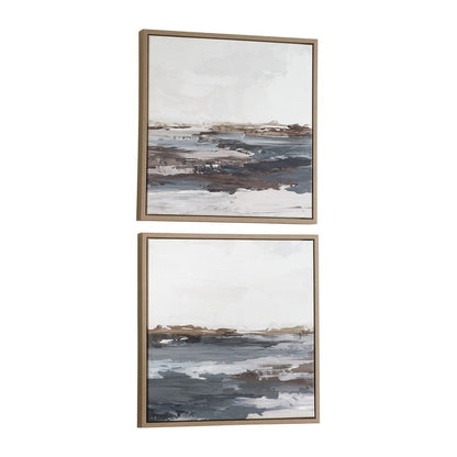 Soft Divide 26 in. Framed Canvases - Set of 2