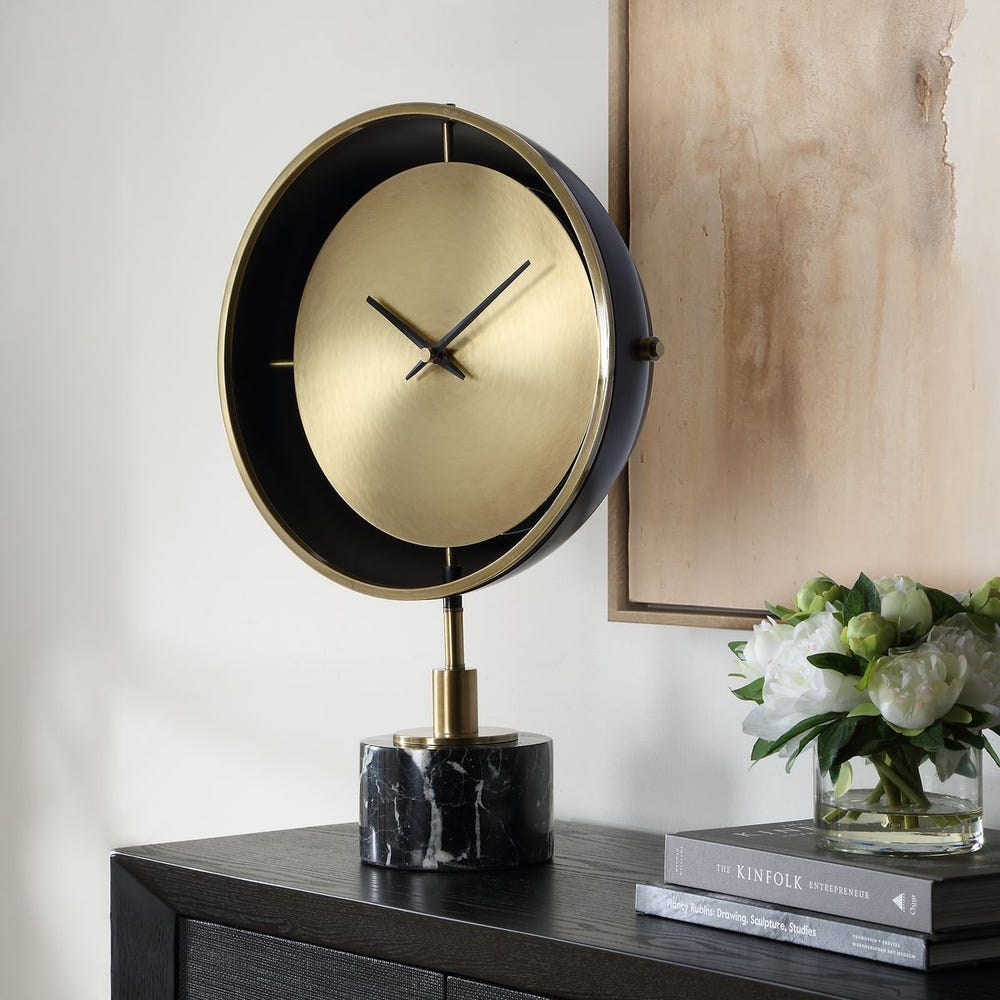 Eraclea Marble Base Table Clock