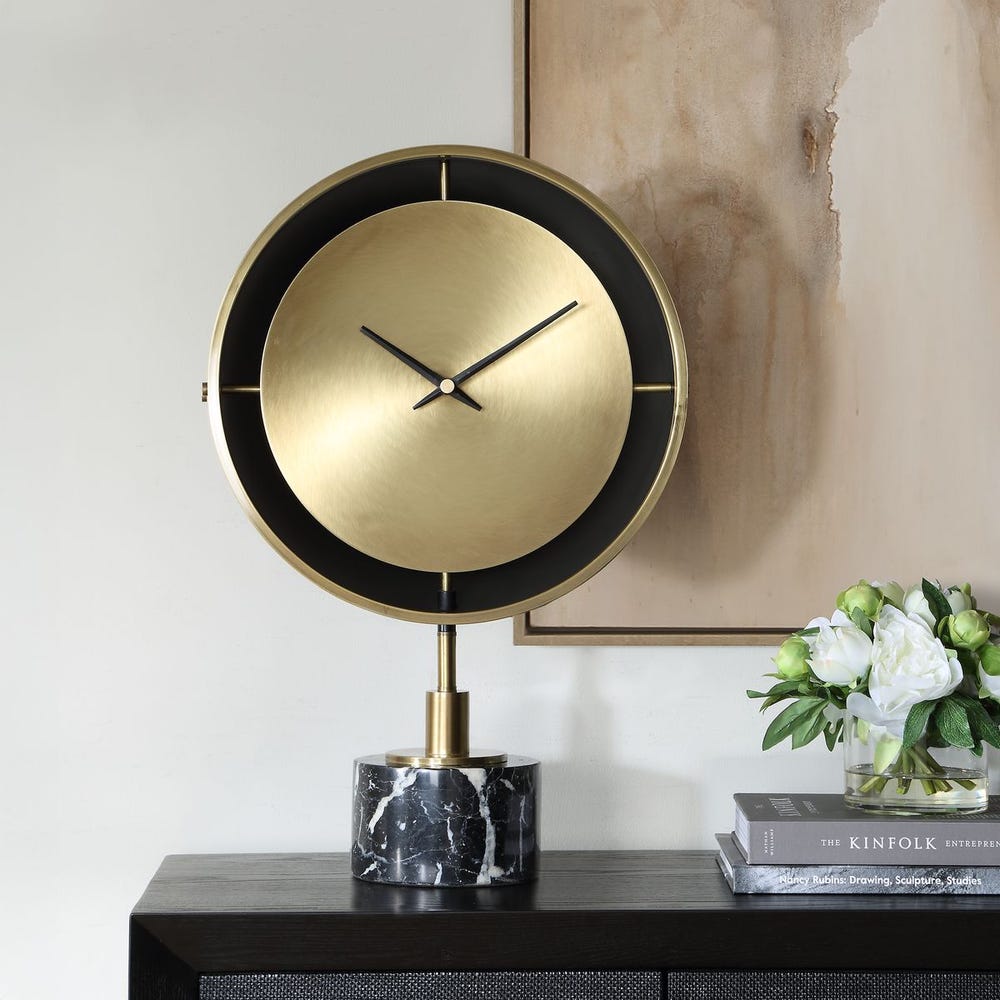 Eraclea Marble Base Table Clock