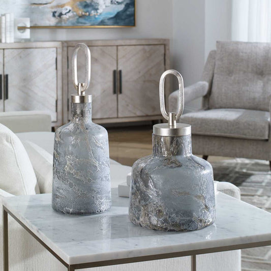 Piceno Glass Bottles - Set of 2