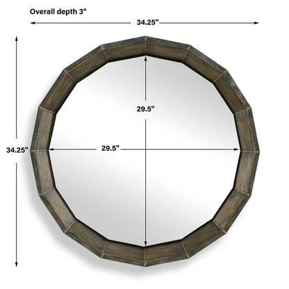 Cubante 34 in. Round Mirror