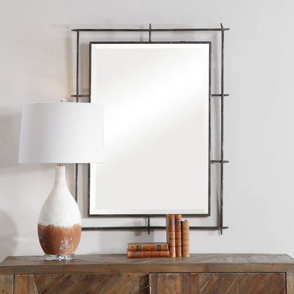 Alvise 40 in. Solid Iron Frame Mirror