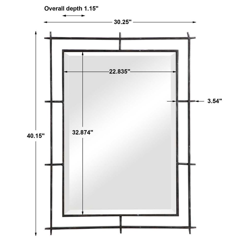 Alvise 40 in. Solid Iron Frame Mirror