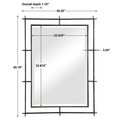 Alvise 40 in. Solid Iron Frame Mirror