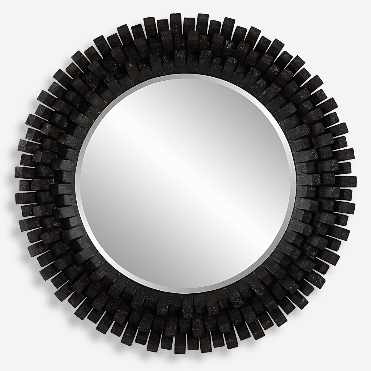 Osasco 42 in. Round Wood Mirror