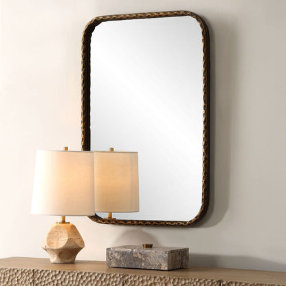 Casoni 30 in. Iron Frame Mirror