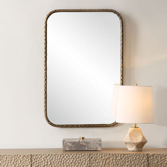 Casoni 30 in. Iron Frame Mirror