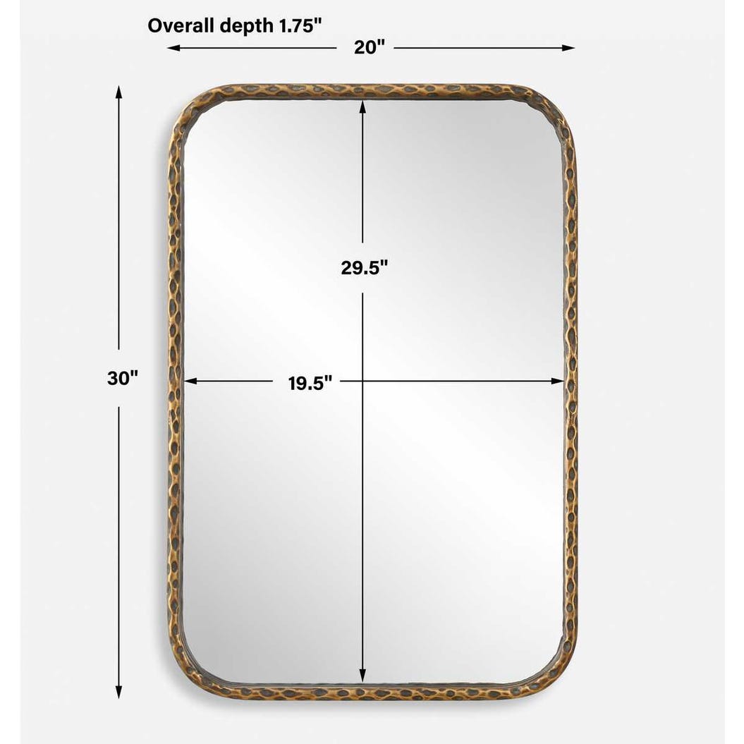 Casoni 30 in. Iron Frame Mirror