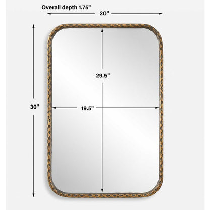 Casoni 30 in. Iron Frame Mirror
