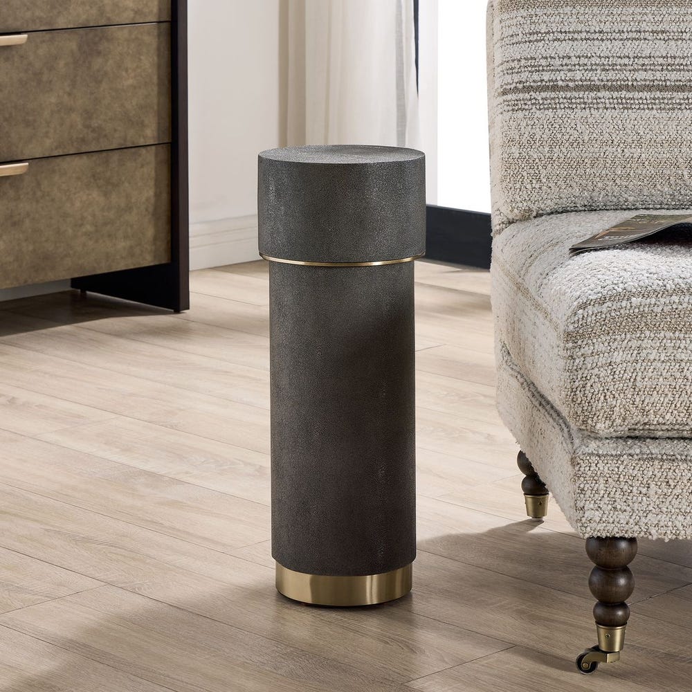 Partenope 23 in. Accent Table - Charcoal