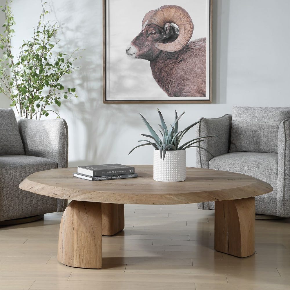 Dignano 60 in. Reclaimed Oak Wood Coffee Table
