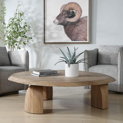 Dignano 60 in. Reclaimed Oak Wood Coffee Table