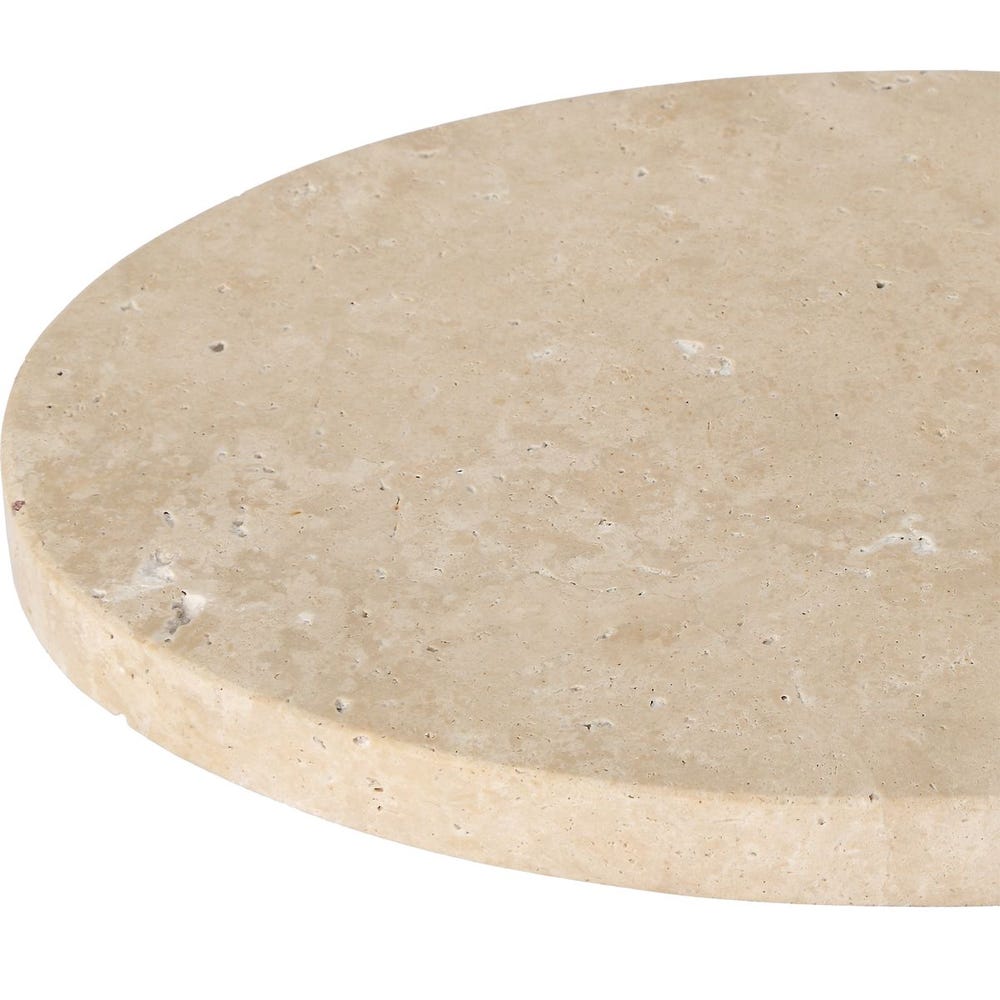 Smerillo 22 in. Travertine Accent Table