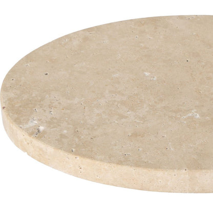 Smerillo 22 in. Travertine Accent Table